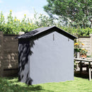 Tenda Garage per Bici e Moto Capanno da Giardino con Porta Avvolgibile 112x200x200 cm Grigio Scuro  