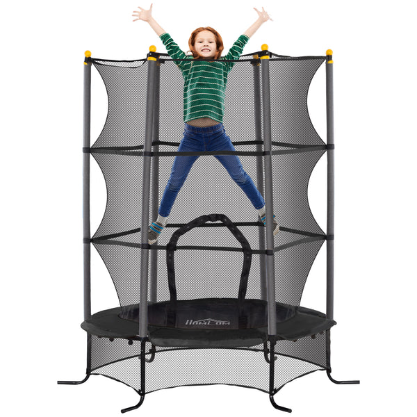 online Trampolino Elastico per Bambini da 3 Anni Ø160 cm con Rete di Protezione Nero