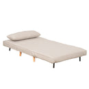Poltrona Letto 3 in 1 con Schienale Reclinabile in 6 Posizioni 94x78x80 cm  Beige
