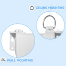 Telo per Proiettore 100"" Rapporto 16:9 236,8x8x158 cm Fissaggio a Muro e Soffitto per Casa e Ufficio Bianco