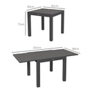 Tavolo da Giardino Allungabile per 4-6 Persone 81/162x80x75 cm in Alluminio con Piano a Doghe Grigio-3