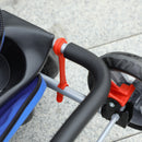 Passeggino per Cani Taglia Piccola Pieghevole con Copertura Antipioggia e Freni Blu    