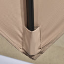 Ombrellone da Giardino Decentrato 295x295 cm in Alluminio e Poliestere Khaki e Nero