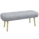 Panca Fondoletto 114x38x45 cm in Tessuto Grigio