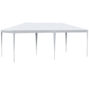 Gazebo da Giardino 580x290x250 cm con Pareti Rimovibili e Finestre Trasparenti Bianco   