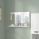 Specchio Bagno a Parete 60x12x40 cm con Mensola Bianco 
