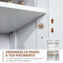 Mobile Dispensa Cucina 101x39x180 cm in Legno Bianco