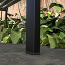 Panchina da Giardino 2 Posti 127x50x75 cm in Acciaio Nero