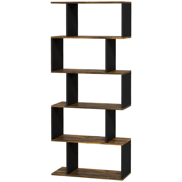 Libreria 5 Ripiani 70x29,5x163 cm in Legno Marrone Rustico sconto