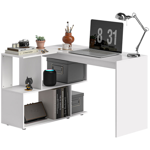 Scrivania Angolare Moderna per Ufficio 120x100x77 cm in Legno Bianco online