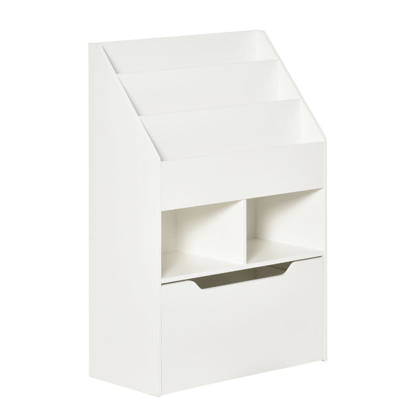 Libreria per Bambini 60x29,9x90 cm con Ripiani e 1 Cassetto in MDF Bianco prezzo