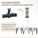 Gazebo da Giardino Pieghevole 585x295x270 cm con 6 Tende Zanzariere in Acciaio Bianco Crema