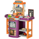 Cucina Giocattolo per Bambini 52x29x61 cm con Accessori Viola e Arancione