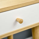 Consolle Trucco 50,5x41x134,5 cm con Specchio e Cassetto in Truciolato Naturale