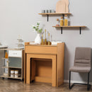 Tavolo Pieghevole da Pranzo 5 Persone 84x180x100 cm in Truciolato e Acciaio color Legno