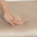 Panca Fondo Letto Imbottita da 30,5L 102x35x43 cm in Tessuto Effetto Velluto Beige  