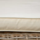 Cuscino per Lettino Prendisole da Giardino 188x53x8 cm in Poliestere Bianco Crema