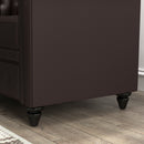 Divano 2 Posti 160x84x80 cm in Similpelle Marrone