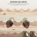 Cantinetta Portabottiglia 4 Ripiani per 48 Bottiglie di Vino 114x28x56,5 cm in Legno di Pino  