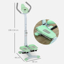 Stepper Monitor LCD con Manubrio e Gradino Regolabile 48x38x108-118 cm Verde 