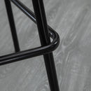 Set 4 Sgabelli Alti con Poggiapiedi 40x45,5x94 cm in Poliestere Vellutato Verde e Nero