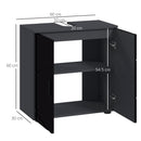 Mobile Sotto Lavabo Bagno 2 Ante 60x30x60 cm in Legno Nero