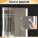 Specchio da Parete Rettangolare 40x120 cm con Luci LED Regolabili e Interruttore Touch 