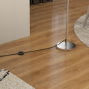 Piantana da Interno Lampada da Terra Paralume Doppio E27 Metallo e Acrilico 35x150 cm Bianco  