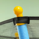 Trampolino Tappeto Elastico per Bambini con Ingresso a Cerniera e Pali Imbottiti Ø163.5x190 cm in Acciaio, PP e EPE Azzurro 