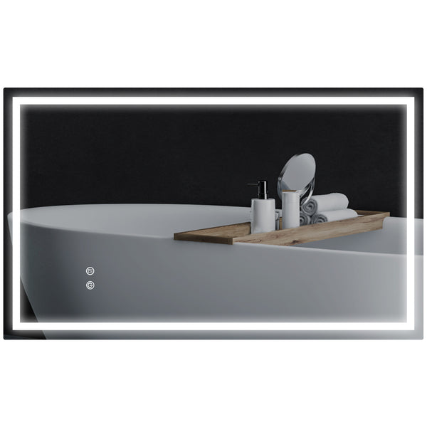 acquista Specchio per Bagno con Luci LED a 3 Tonalità 100x3x60 cm Antiappannamento e Strato Antiurto