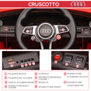 Macchina Elettrica per Bambini Licenza Audi TT con Telecomando e Fari LED Rosso  