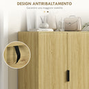 Scarpiera Salvaspazio 15 Paia di Scarpe 4 Ripiani Regolabili 80x38x110 cm Rovere 