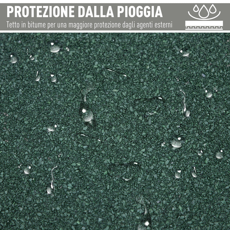 Casetta Box da Giardino 77x58x175 cm Porta Attrezzi in Legno Grigio