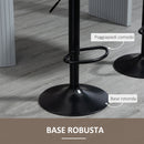 Set 2 Sgabelli da Bar Altezza Regolabile e Girevoli in Finta pelle PU Marrone Scuro  