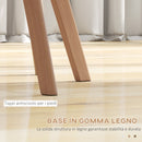 Set 4 Sedie Stile Nordico in Plastica con Cuscino in Finta Pelle 47x58x81 cm Bianco 