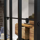 Legnaia con Tetto 185x67x185 in Metallo Nero