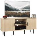 Mobile TV fino 55"" 2 Armadietti e 2 Ripiani 120x40x55 cm in Legno Canettato Rovere e Nero 