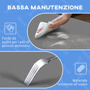 Brandina Lettino per Cani Piccoli Pieghevole 71x58x20 cm per Interno ed Esterno in Metallo e Tessuto Oxford Grigio