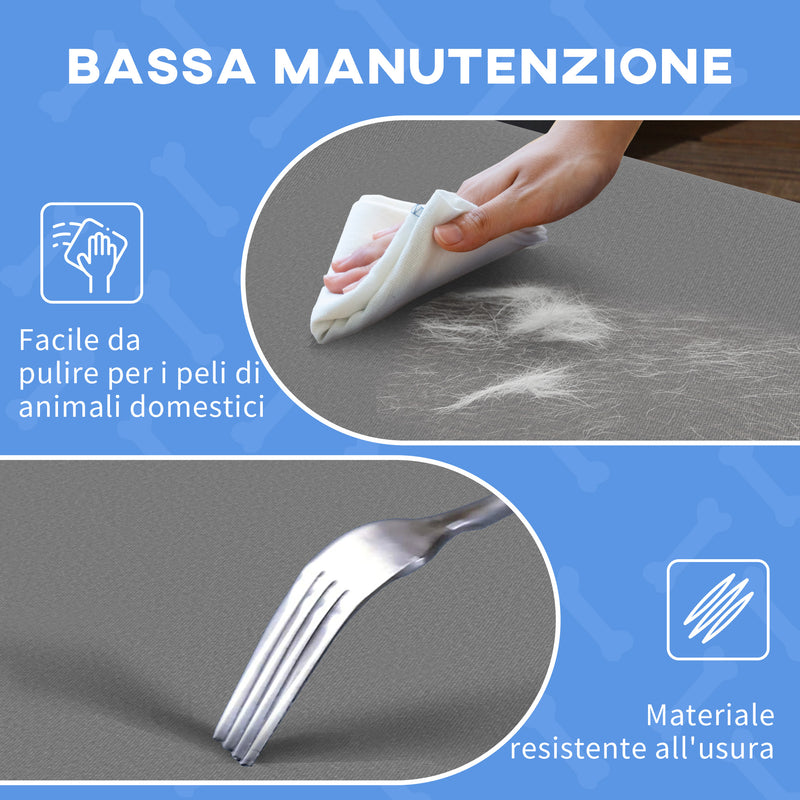 Brandina Lettino per Cani Piccoli Pieghevole 71x58x20 cm per Interno ed Esterno in Metallo e Tessuto Oxford Grigio