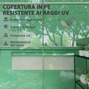 Serra a Tunnel 594x300x200 cm con 3 Porte Avvolgibili e 6 Finestre in Acciaio Zincato e PE Verde  