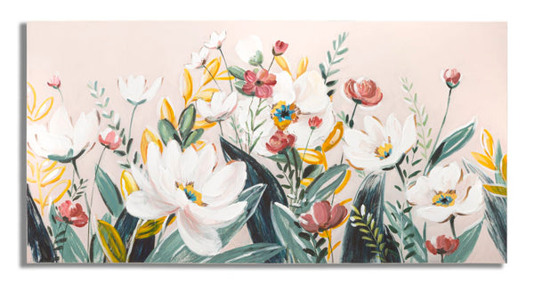 Dipinto su Tela Florville 60x120x2,8 cm Cornice in Legno di Pino Multicolor prezzo