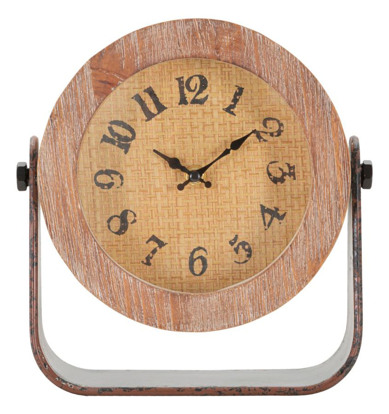 Orologio da Tavolo Round 23,5x7x24 cm in Ferro e Legno – acquista su  Giordano Shop