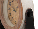 Orologio da Tavolo Round 23,5x7x24 cm in Ferro e Legno -3