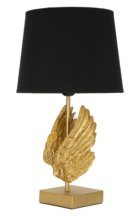 Lampada da Tavolo Wings 25x45x25 cm in Ferro Oro/Nero acquista