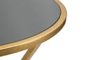 Tavolino Simple New 40x80x40 cm in Ferro e MDF Oro-4
