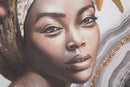 Dipinto su Tela Naomi 100x100x3 cm Cornice in Legno di Pino Multicolor-2