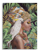 Dipinto su Tela Kloe Verticale 120x90x3 cm Cornice in Legno di Pino Multicolor-1