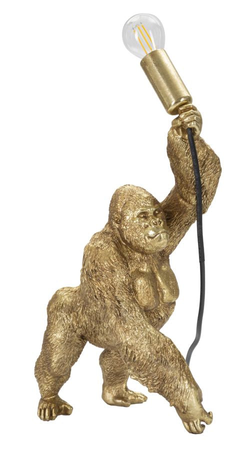 prezzo Lampada Gorilla 22,5x40x16 cm in Poliresina Oro
