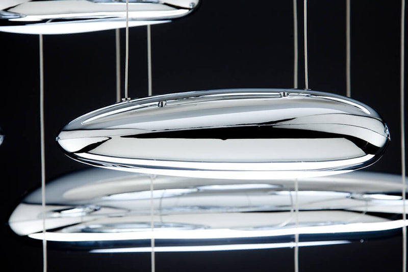 Lampadario a Sospensione 10 LED 130x60cm Zaghi Drop Design-8