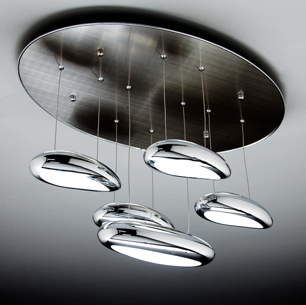 Lampadario a Sospensione 5 LED 70x39cm Zaghi Drop Design online